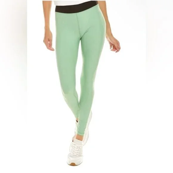 We Wore What High Rise Leggings Green and Black - Picture 2 of 3